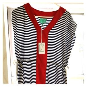 Sail to sable nautical dress sz. Large NWT